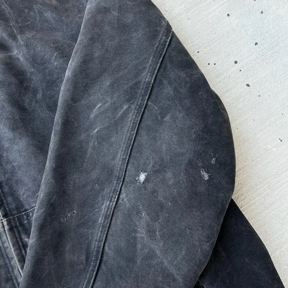 Carhartt J130 BLK faded black hooded work wear jacket